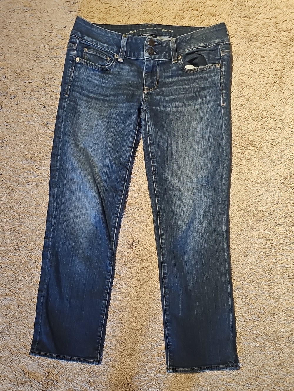 American Eagle Outfitters Straight Leg Dark Blue Jeans